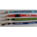 3/4" Printed Shoelace Tube Lanyard w/ Split Ring or Swivel Hook